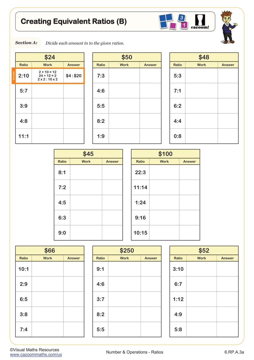 Ratio Worksheets Equivalent Ratio Worksheets Write Two Equivalent Ratios Made By Teachers