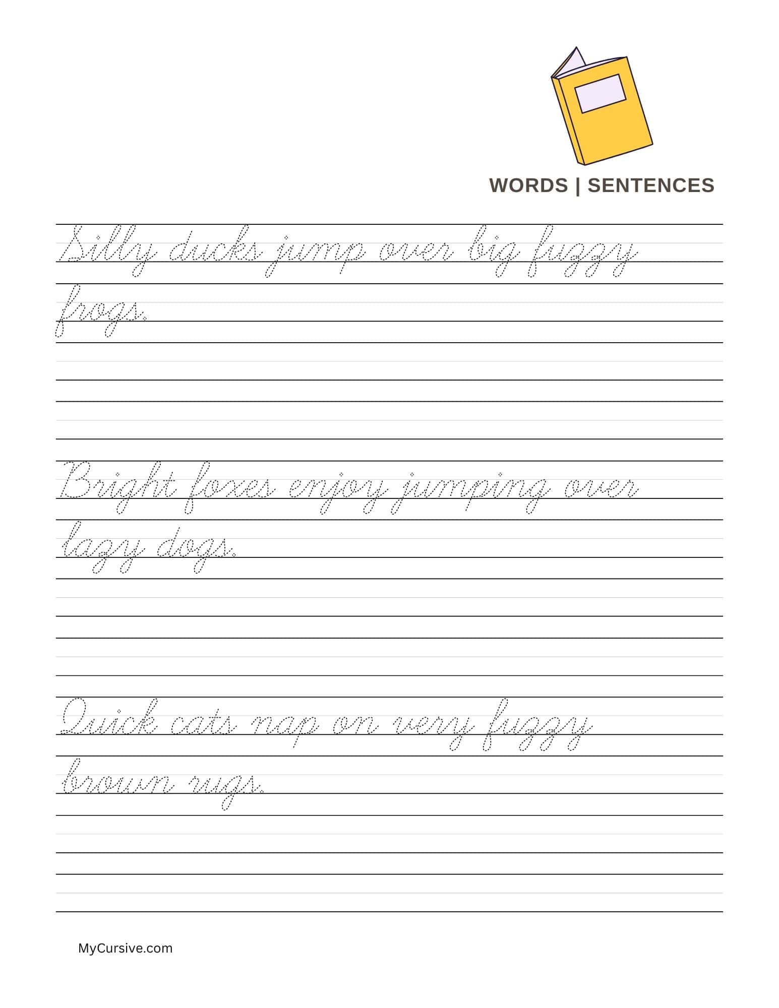 Cursive Sentences Free Worksheets For Practice 2025