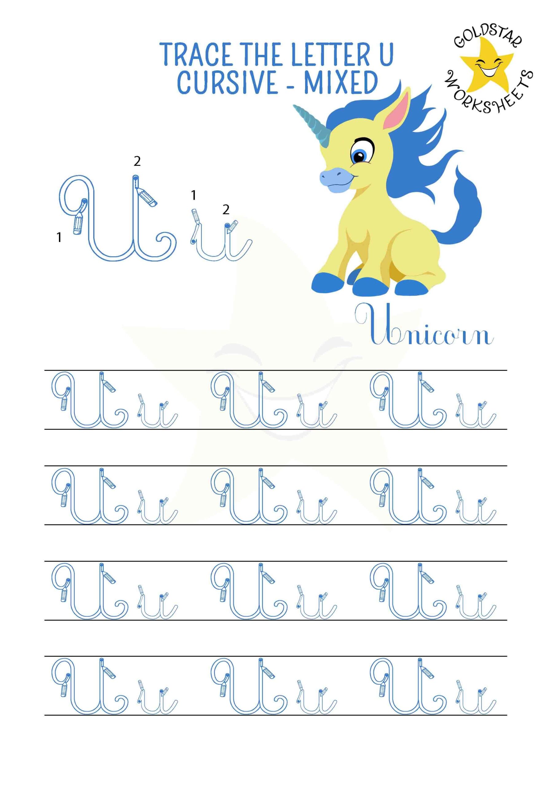 Cursive Tracing Worksheets For Kids Learn To Write A Z In Style