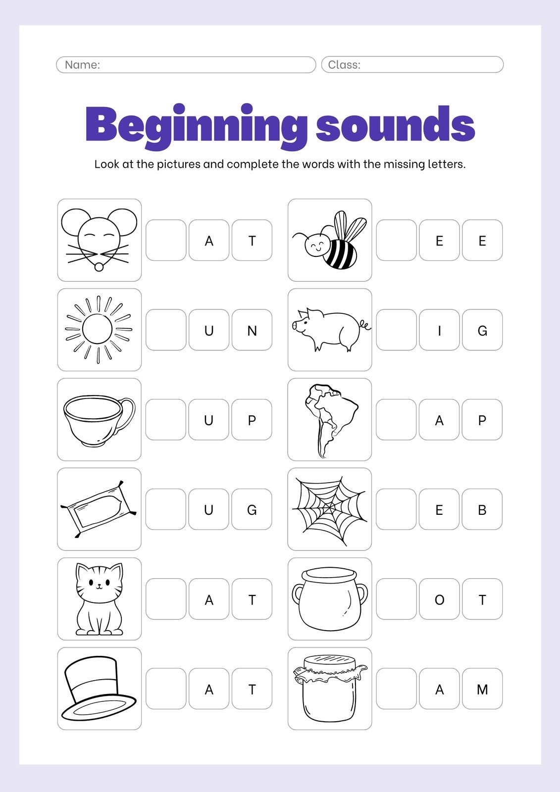 Customize 63 Kindergarten Beginning Sounds Worksheets Templates Online Canva Customize 63 Kindergarten Beginning Sounds Worksheets Templates Online Canva