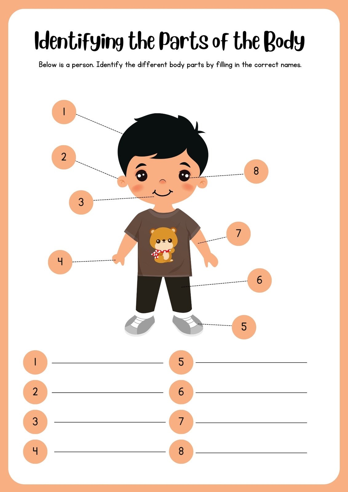 Customize 81 Body Parts Worksheets Templates Online Canva