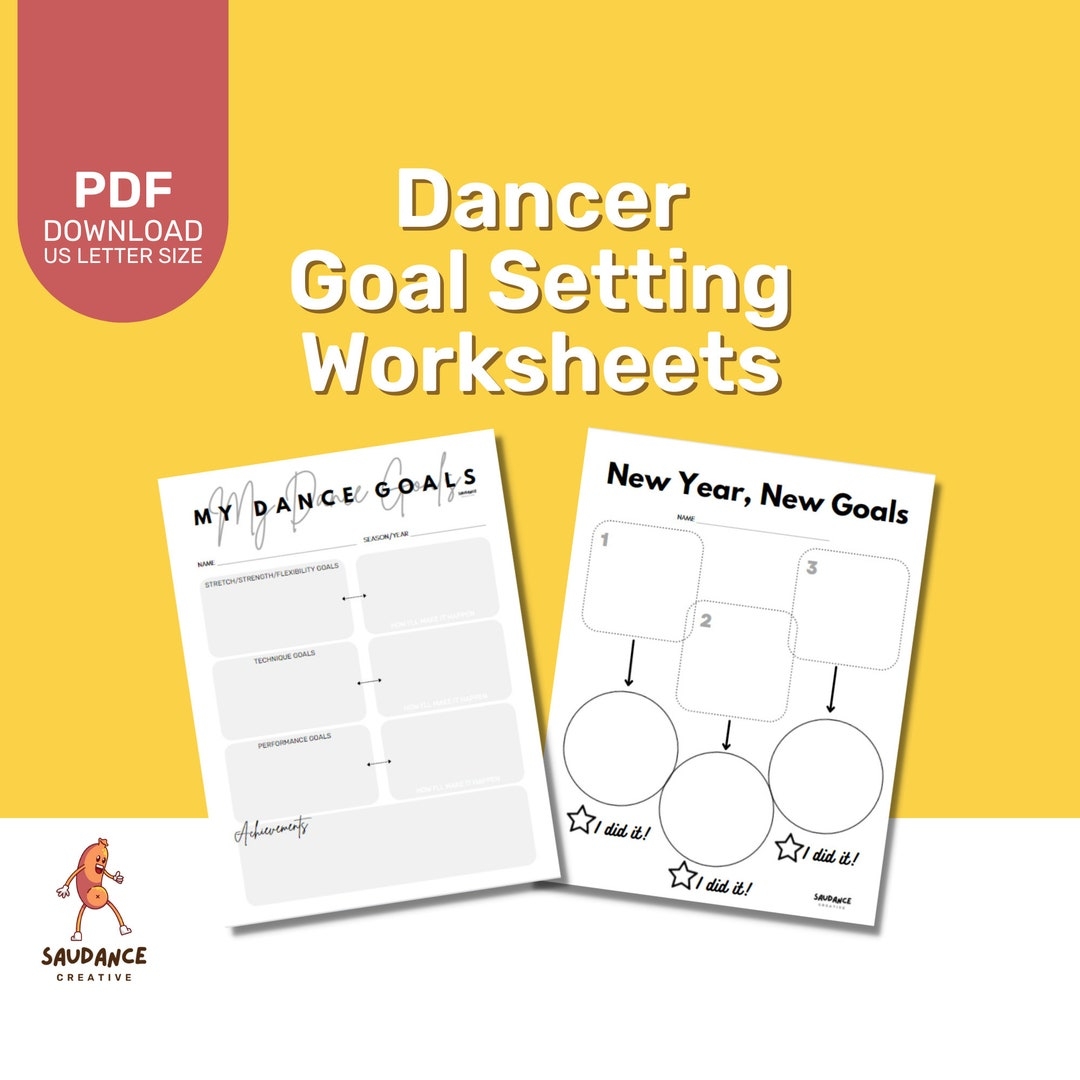 Dancer Goal Setting Worksheets Dance Studio Dance Teacher Digital Download Printable Etsy Ireland