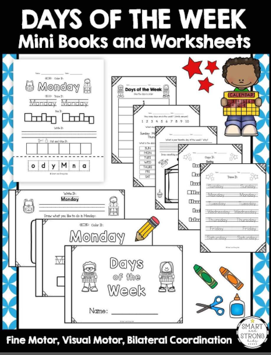 Days Of The Week Worksheets PDF And Mini Books Your Therapy Source Days Of The Week Worksheets PDF And Mini Books Your Therapy Source