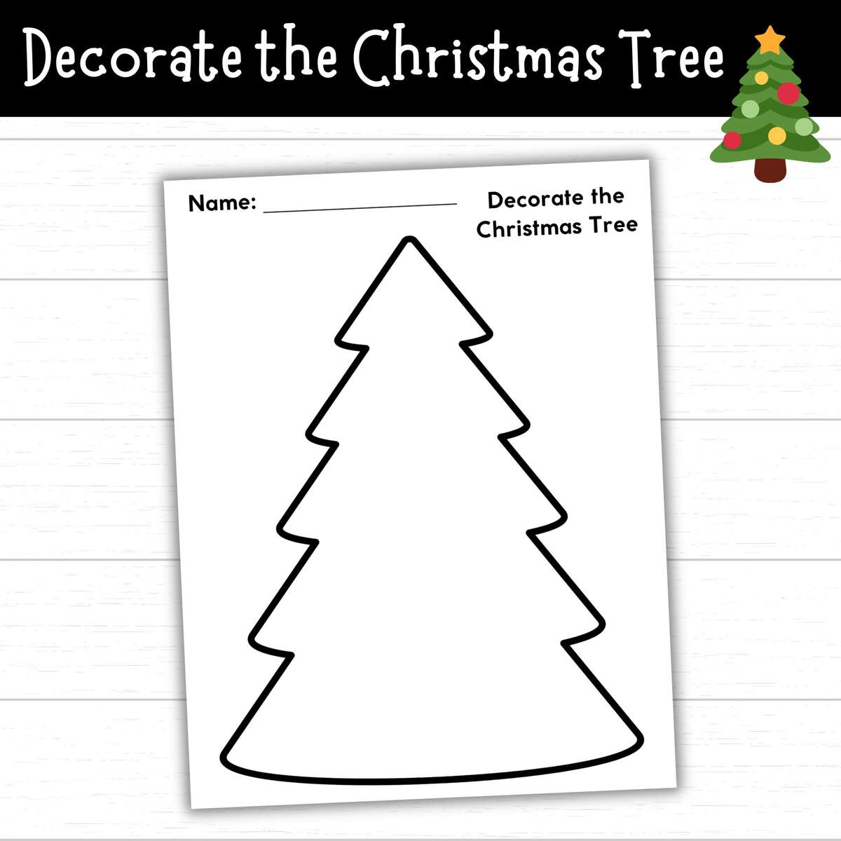 Decorate The Christmas Tree Christmas Tree Craft Christmas Tree Coloring Page Printable Christmas Tree For Kids Christmas Tree Activity Etsy Israel
