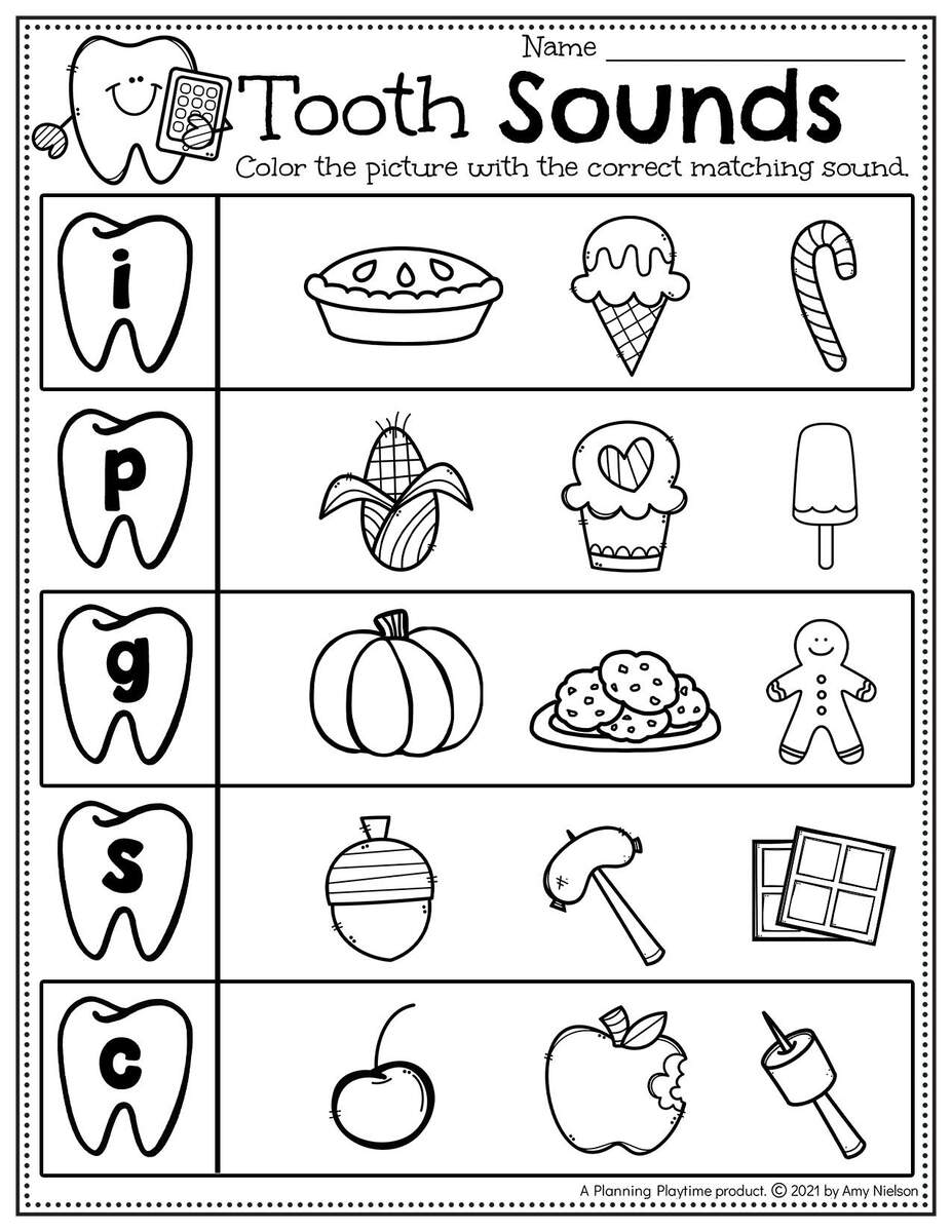 Dental Health Worksheets Preschool Planning Playtime