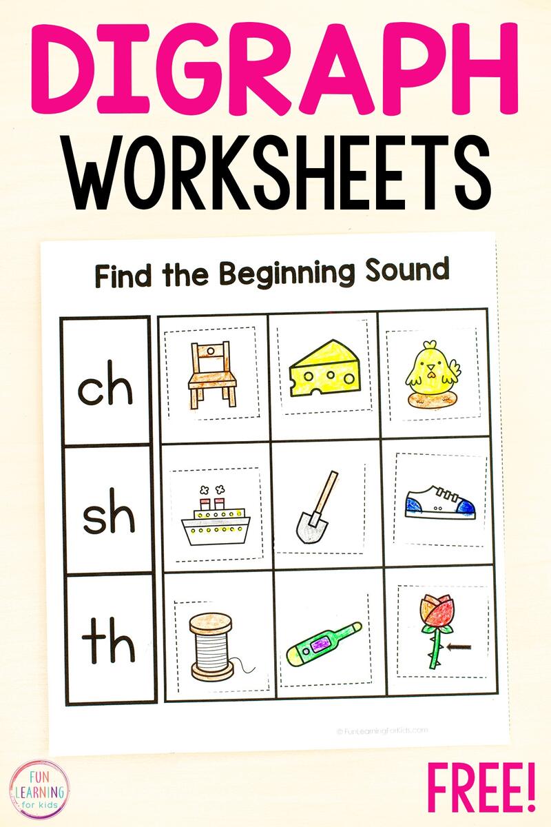 Digraph Sounds Sort Cut Paste