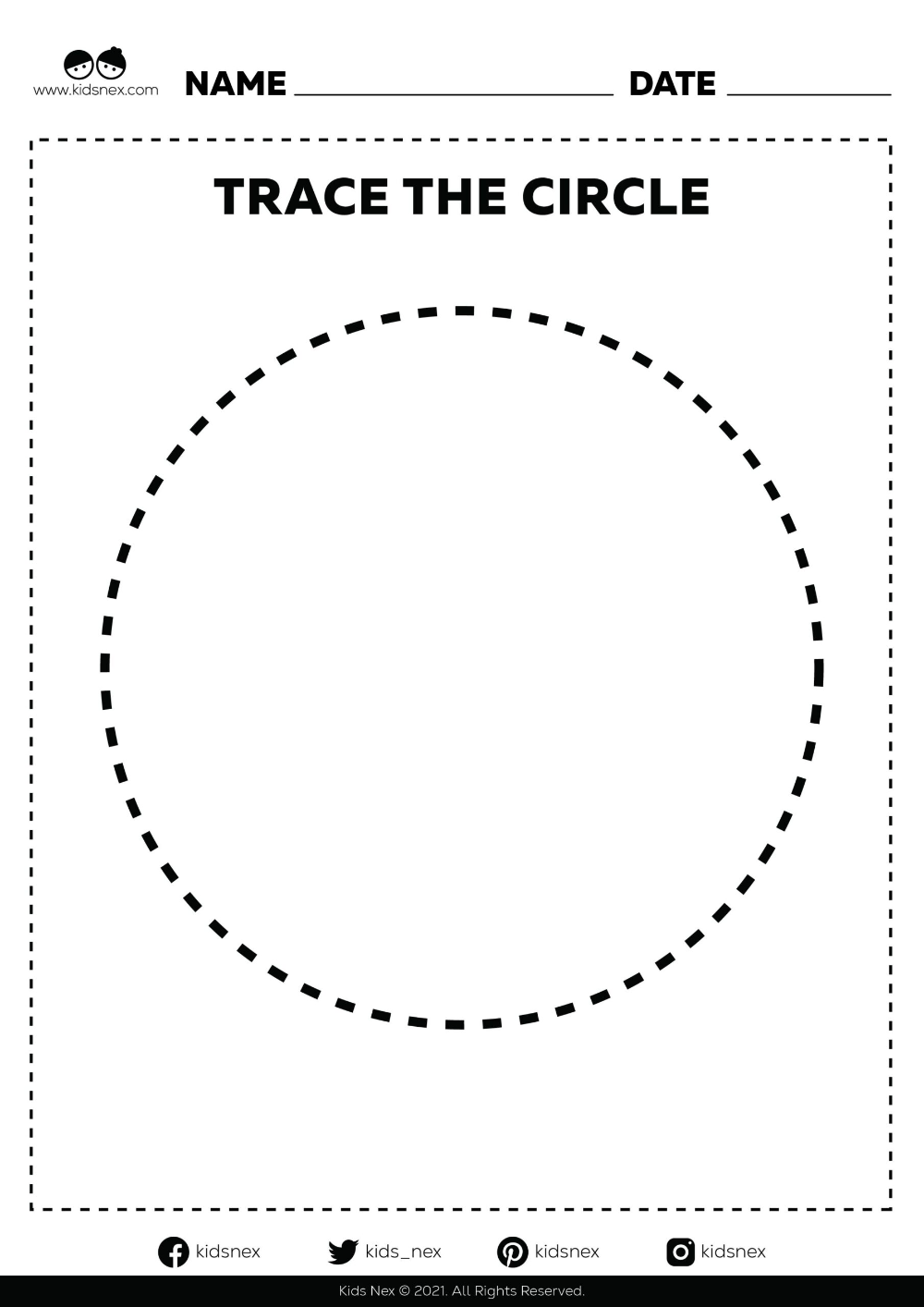 Free Printable Shape Worksheets Circle Worksheet The Artisan Life