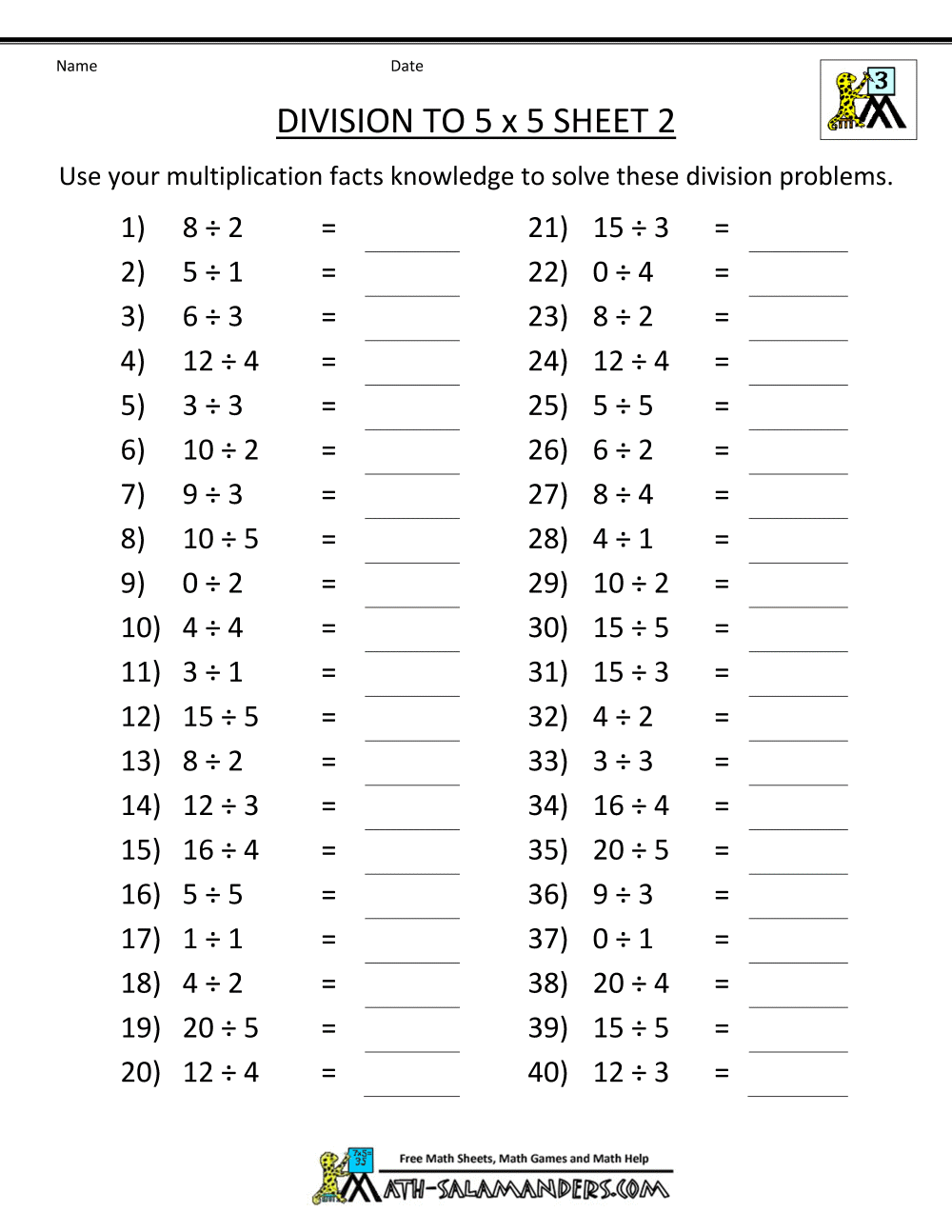 Division Facts Worksheets Winter 4 Digit By 2 Digit Multiplication Division Missing Numbers Worksheets Made By Teachers