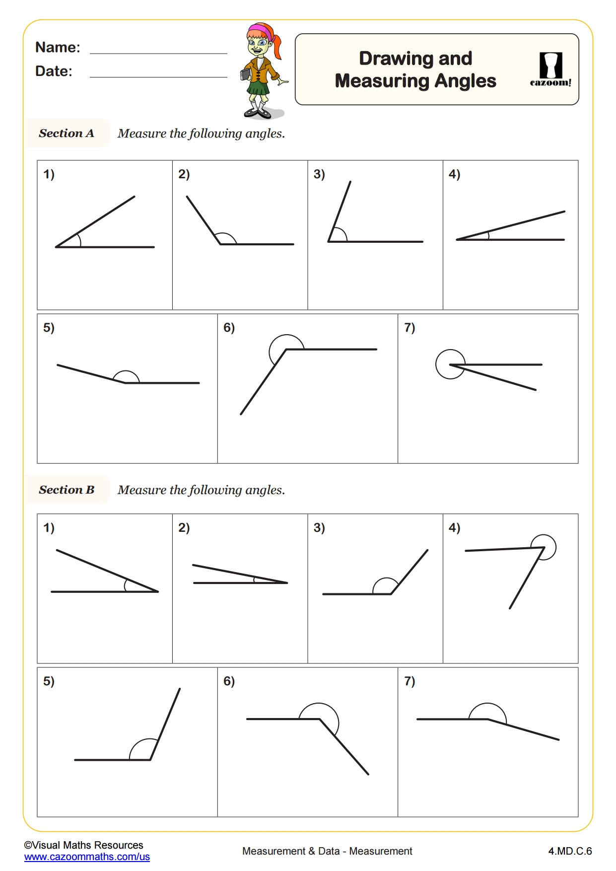 Drawing And Measuring Angles Fun And Engaging 4th Grade PDF Worksheets Cazoom Math Drawing And Measuring Angles Fun And Engaging 4th Grade PDF Worksheets Cazoom Math