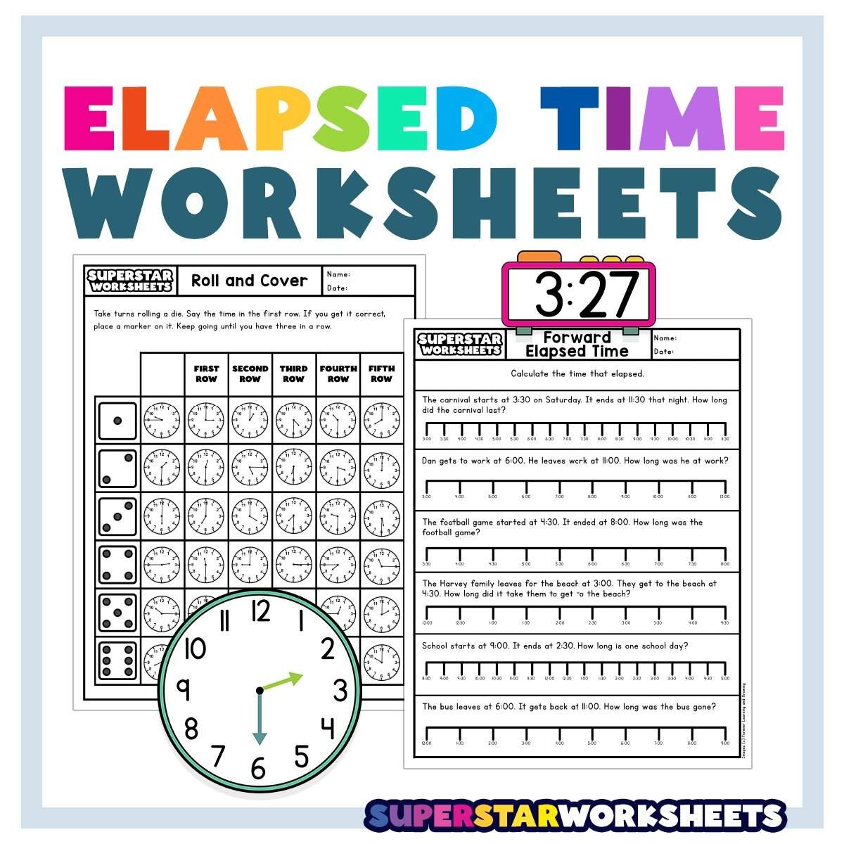 Elapsed Time Worksheets Superstar Worksheets