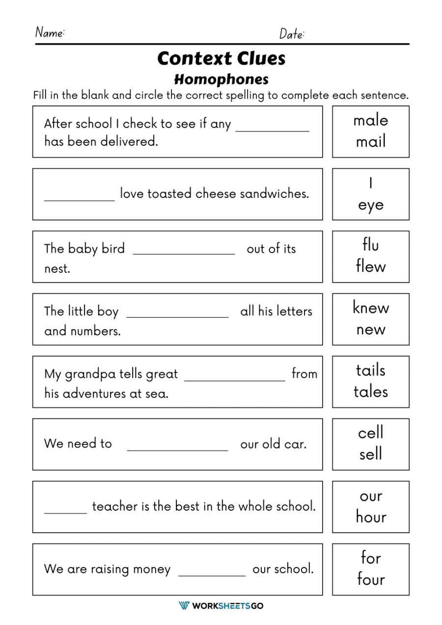 Engaging Context Clues Worksheets For 3rd Grade Boost Reading Skills
