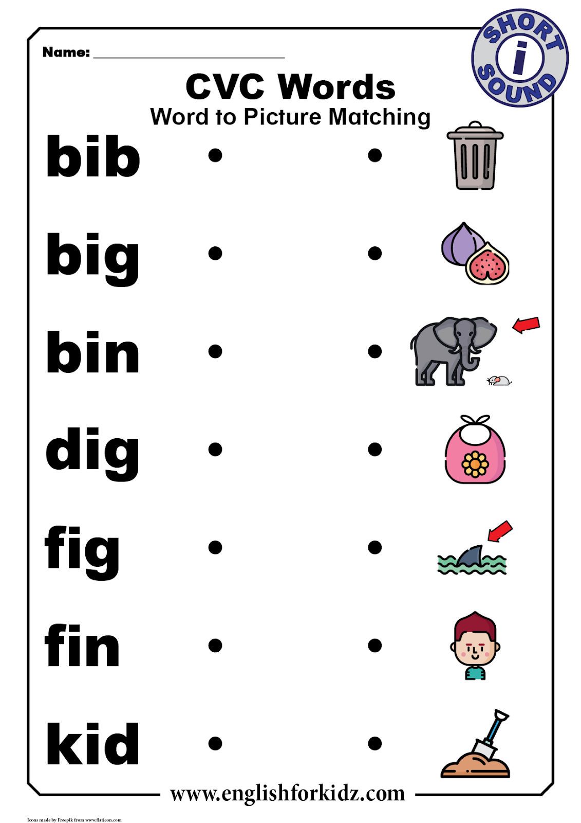 Short I Words Superstar Worksheets