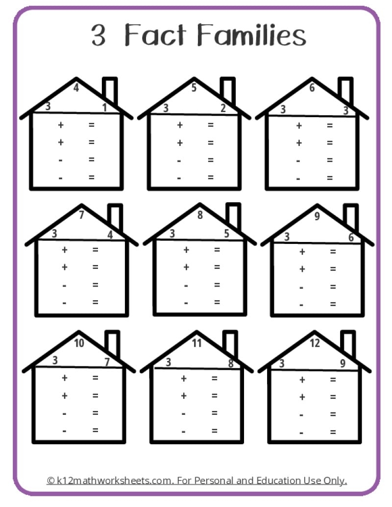 Fact Families Multiplication Division Worksheet Math Problems Made By Teachers
