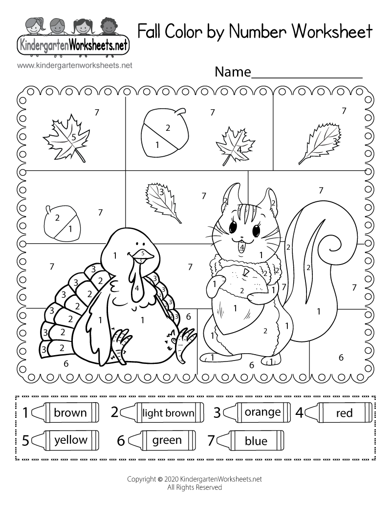 Fall Color By Number Worksheet Free Printable Digital PDF Fall Color By Number Nature Inspired Learning