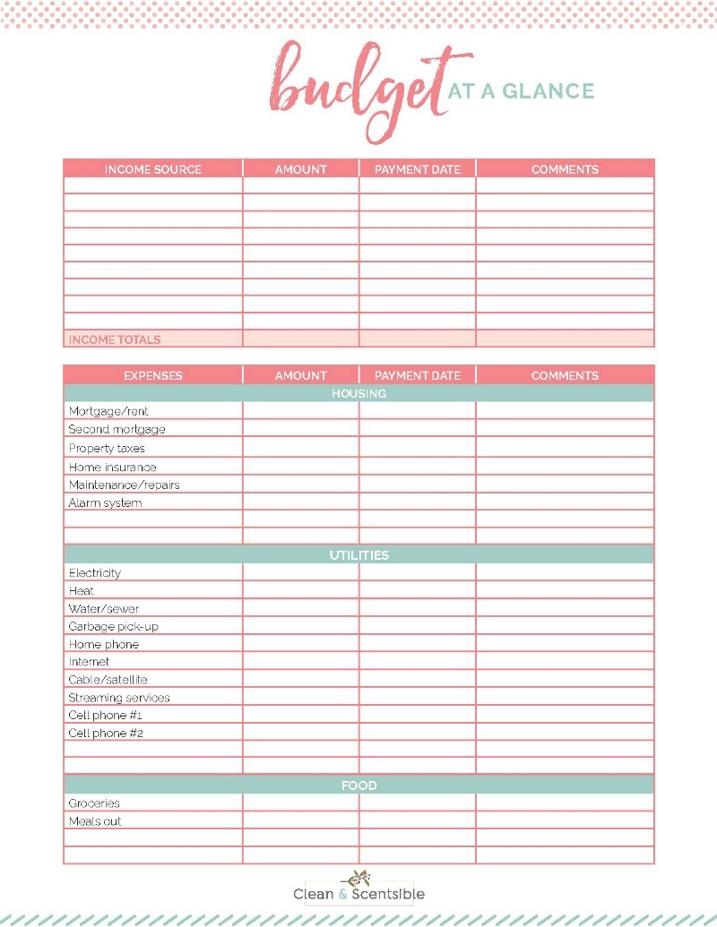 Free Printable Money Management Worksheet Templates PDF Word