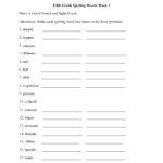 Fifth Grade Spelling Worksheets Printable Word Lists Weekly Practice