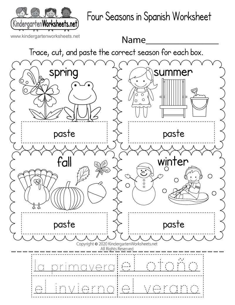 Four Seasons In Spanish Worksheet Free Printable Digital PDF Four Seasons In Spanish Worksheet Free Printable Digital PDF