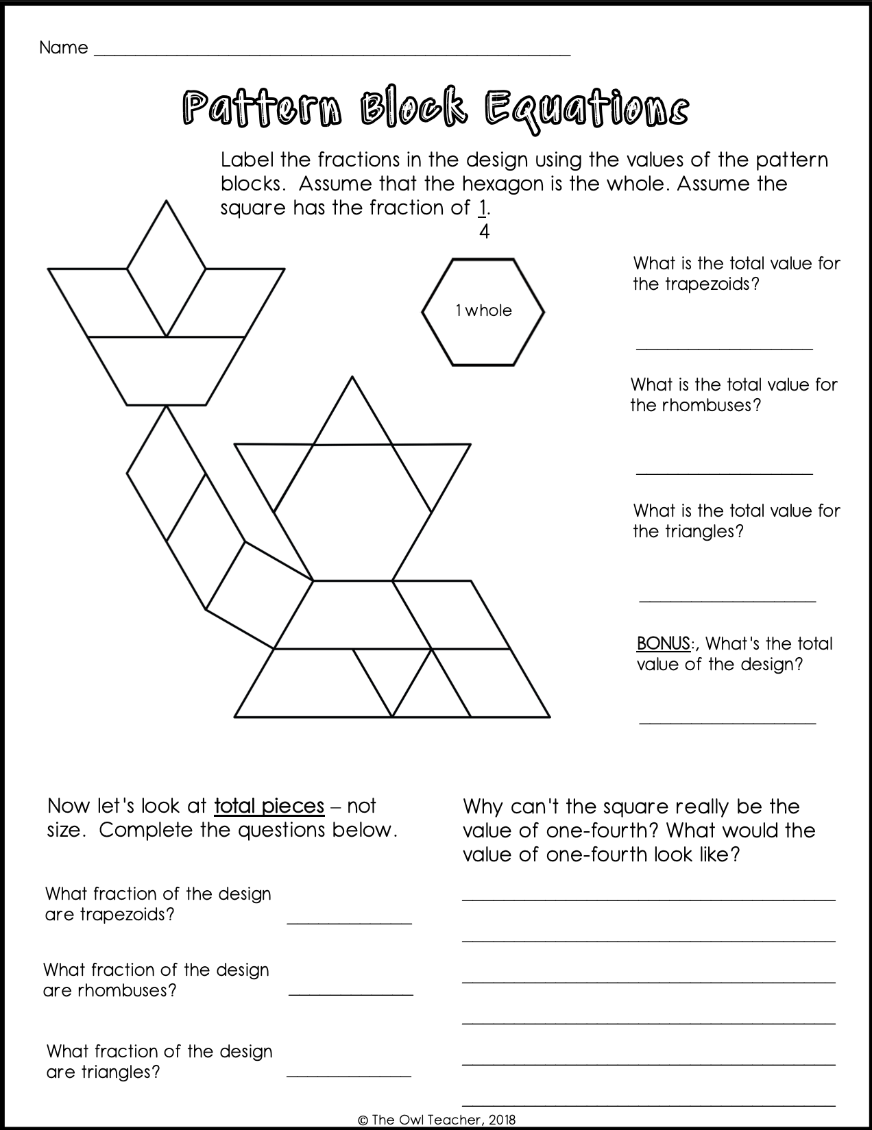 Fraction Value Identifying Fractions Adding Fractions Printable Digital The Owl Teacher FREE Hands On Adding Fractions Game For Kids