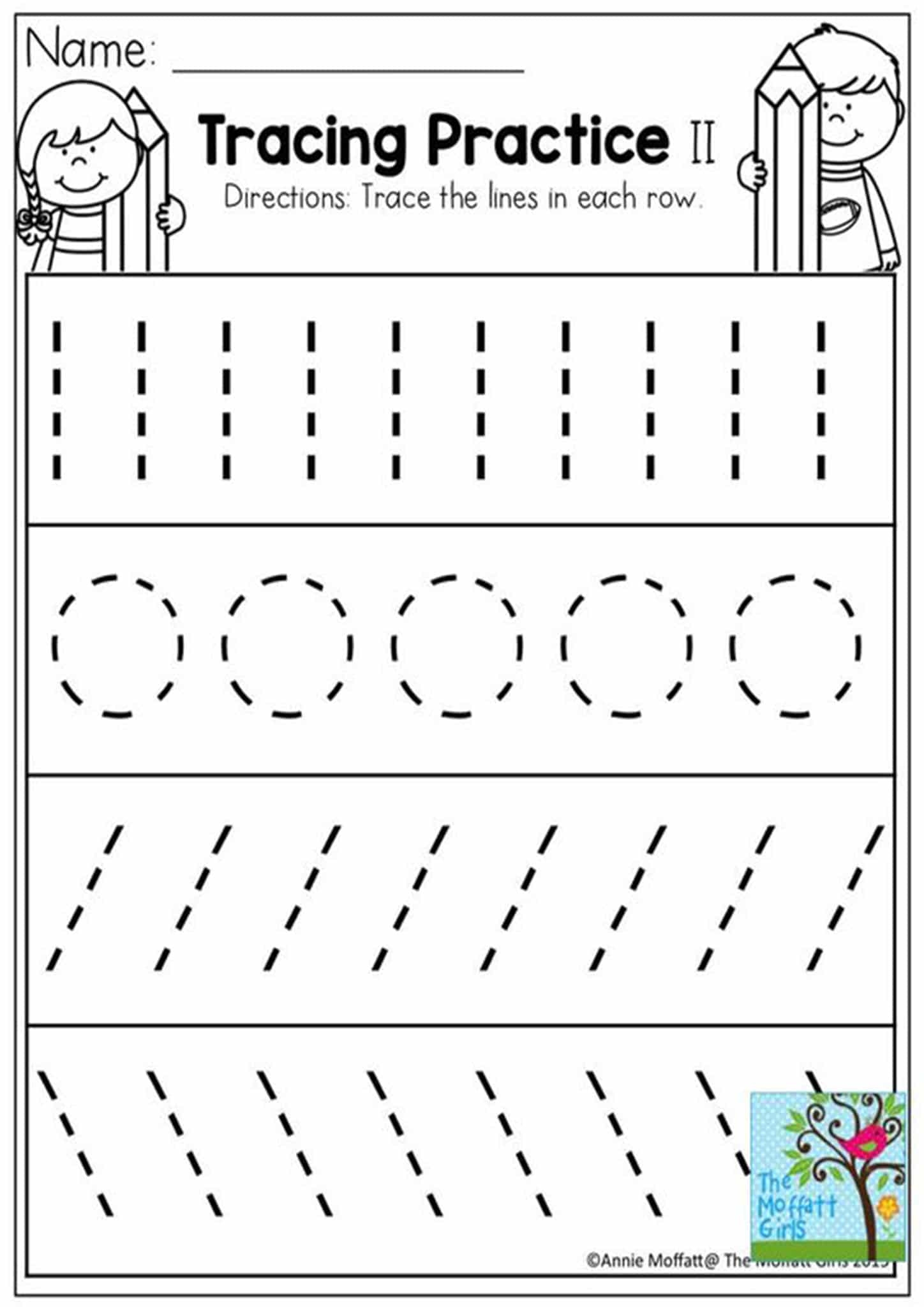 Free And Easy To Print Tracing Lines Worksheets Tulamama Curved Line Tracing Worksheets For Kindergarten Free