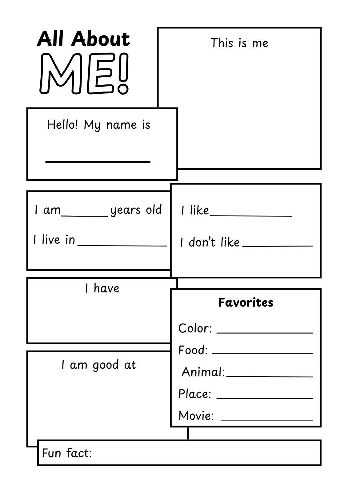 Free And Printable All About Me Worksheet Templates Canva Free Custom Printable Handwriting Worksheet Templates Canva