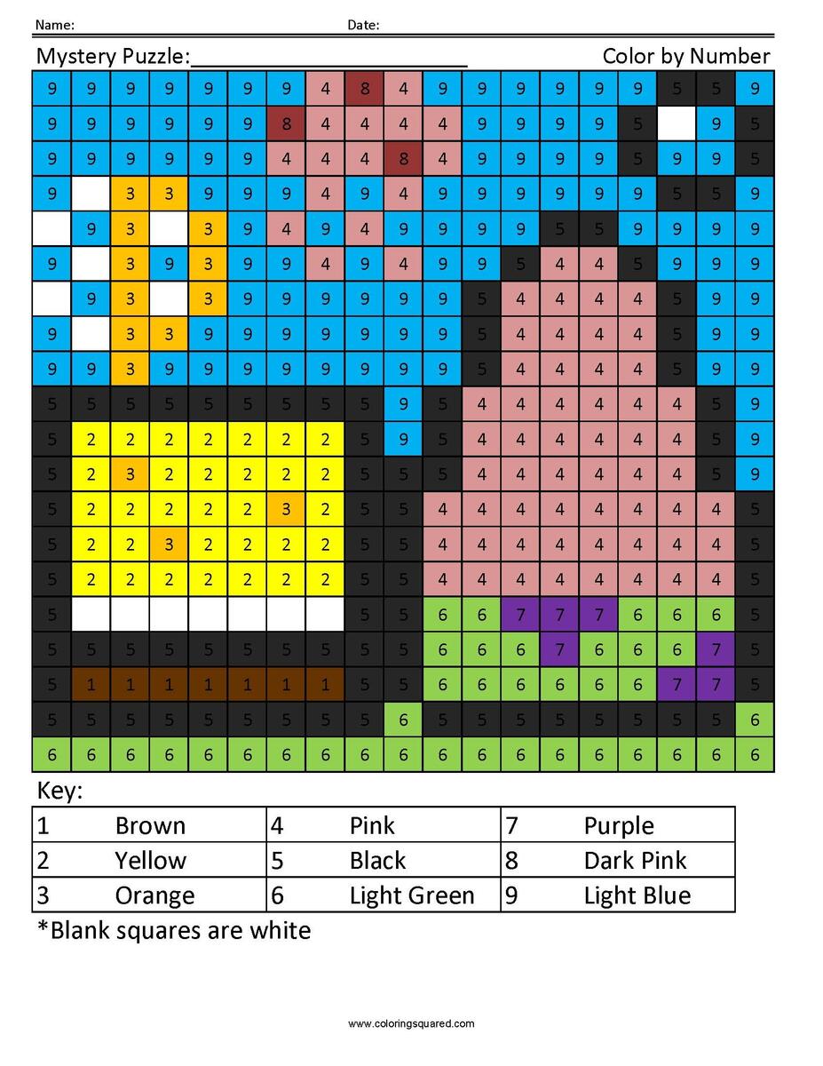 Free Color By Number Worksheets For Math Practice Coloring Squared Holiday Multiplication And Division Coloring Squared