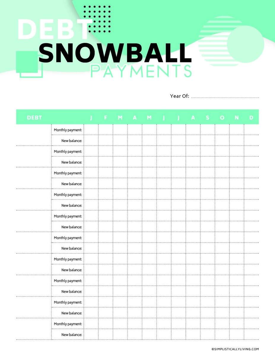 Free Debt Snowball Printable Worksheets Simplistically Living Free Debt Snowball Printable Worksheets Simplistically Living