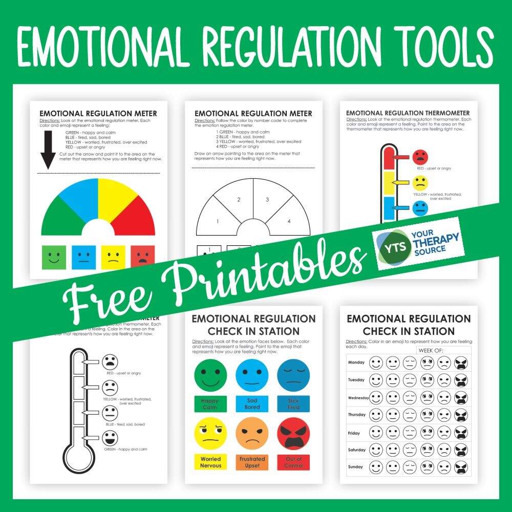 FREE Emotional Regulation Worksheet Your Therapy Source FREE Emotional Regulation Worksheet Your Therapy Source
