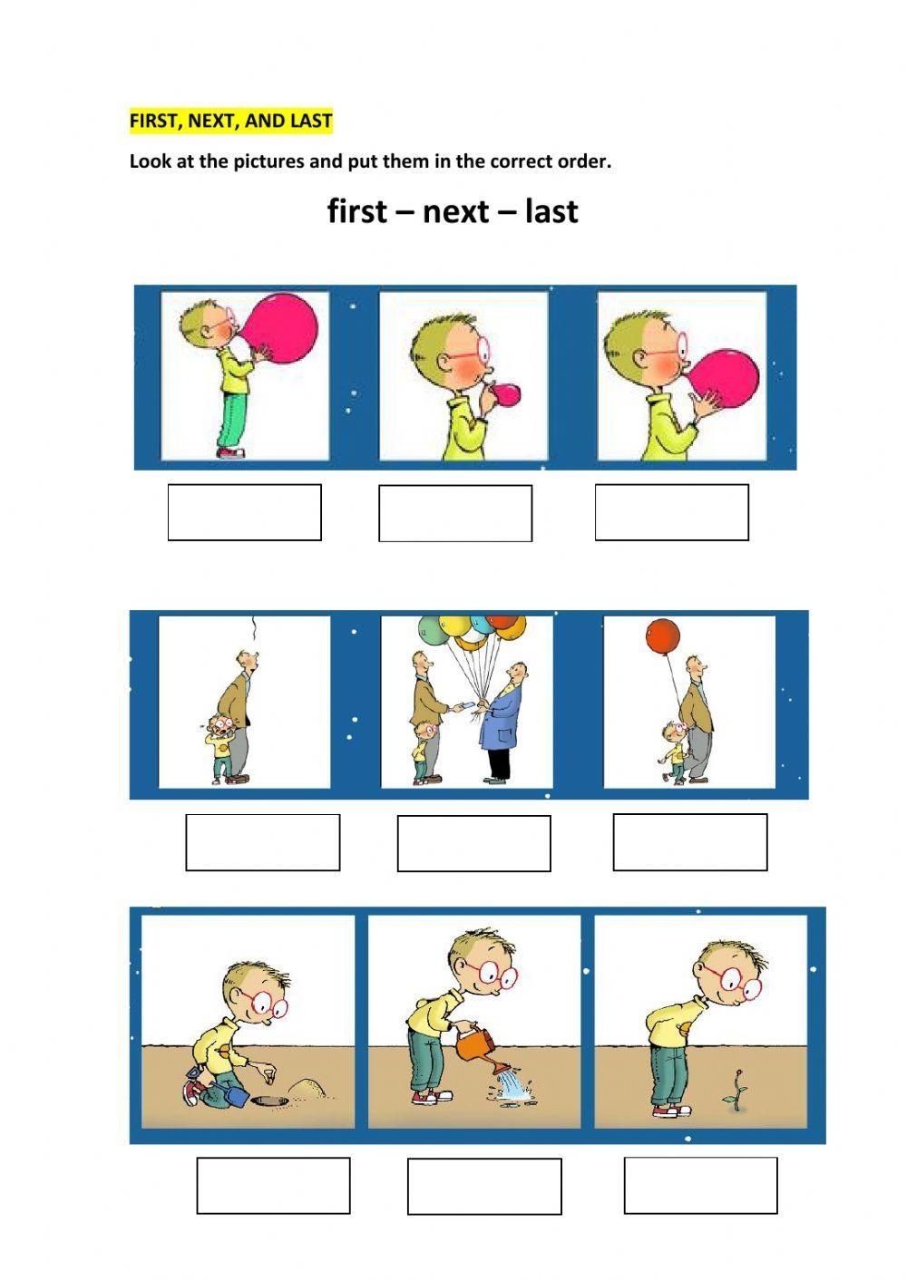 Sequencing Events Activity Worksheet For 1st Grade Free Printable