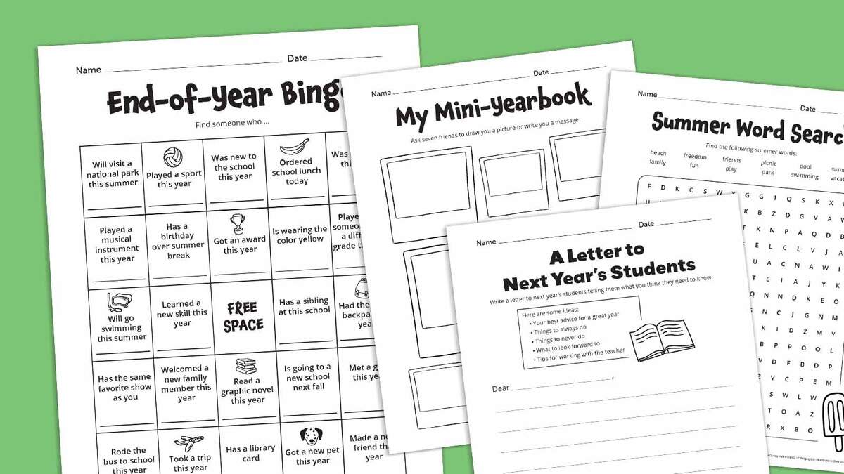Free Printable Year In Review For Kids