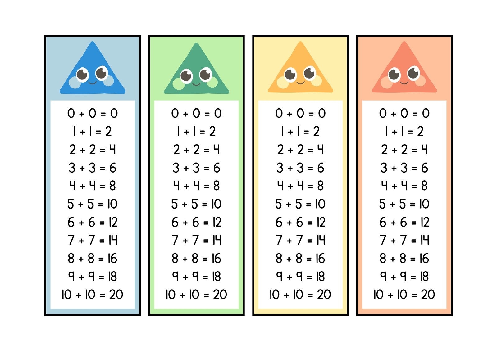 Free Math Flashcard Templates To Edit And Print Canva Doubles Addition Flash Cards FREE Worksheets Library
