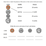 Free Math Money Worksheets 1st Grade