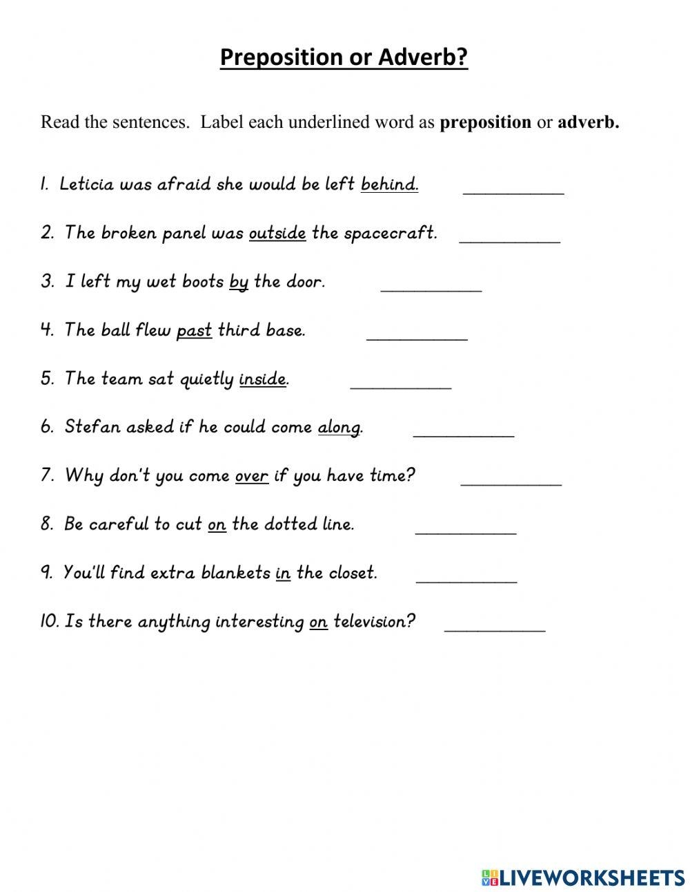 Free Preposition Or Adverb Worksheet Download Free Preposition Or Adverb Worksheet Png Images Free Worksheets On Clipart Library