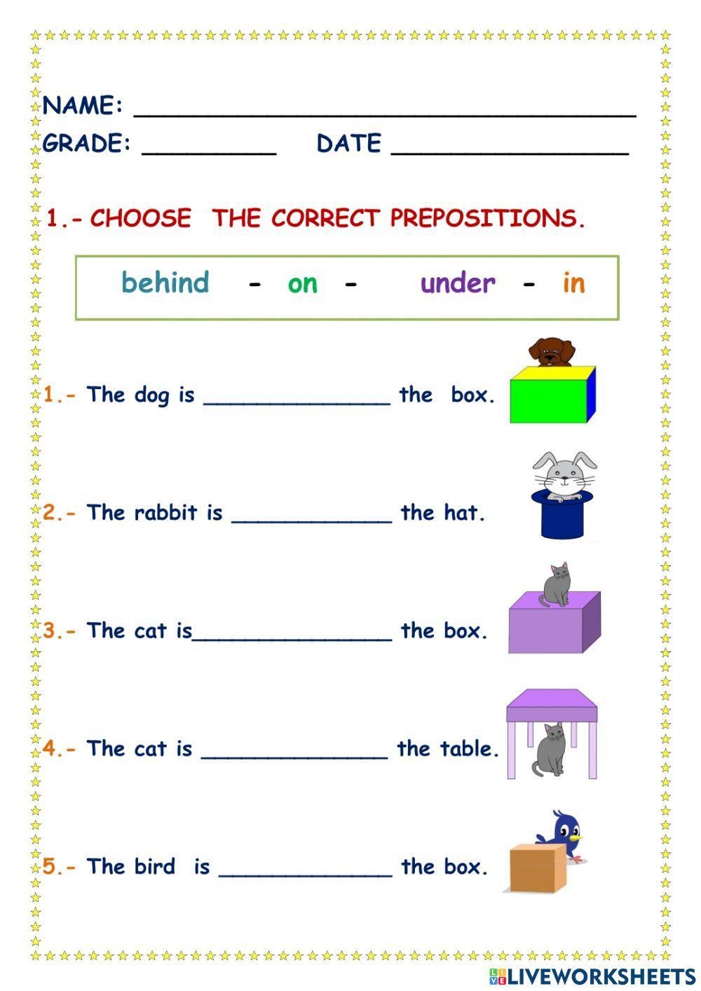 Free Preposition Worksheet For Grade 2 Download Free Preposition Worksheet For Grade 2 Png Images Free Worksheets On Clipart Library Prepositions Worksheets Superstar Worksheets