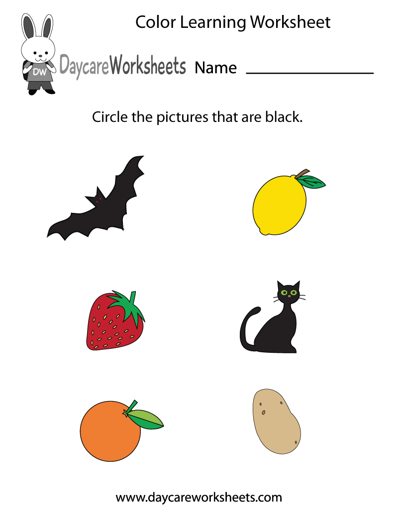Free Preschool Color Learning Worksheet Free Preschool Color Learning Worksheet