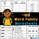 FREE Printable ad Word Family Worksheets