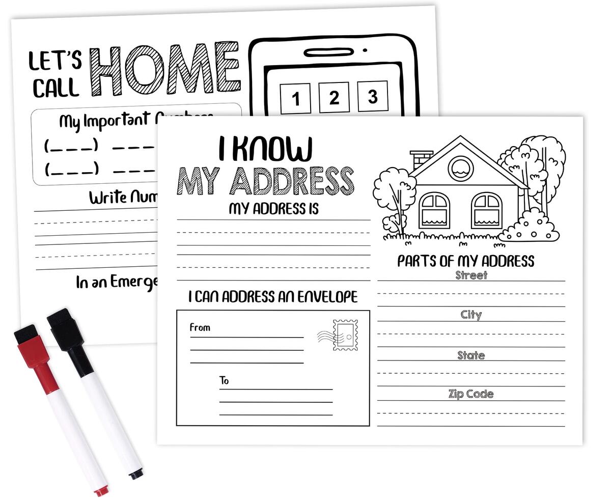 Free Printable Address And Phone Number Worksheet For Kids In Worksheets Library Name Address Cards Free Learning Contact Information For Kids Worksheets Library