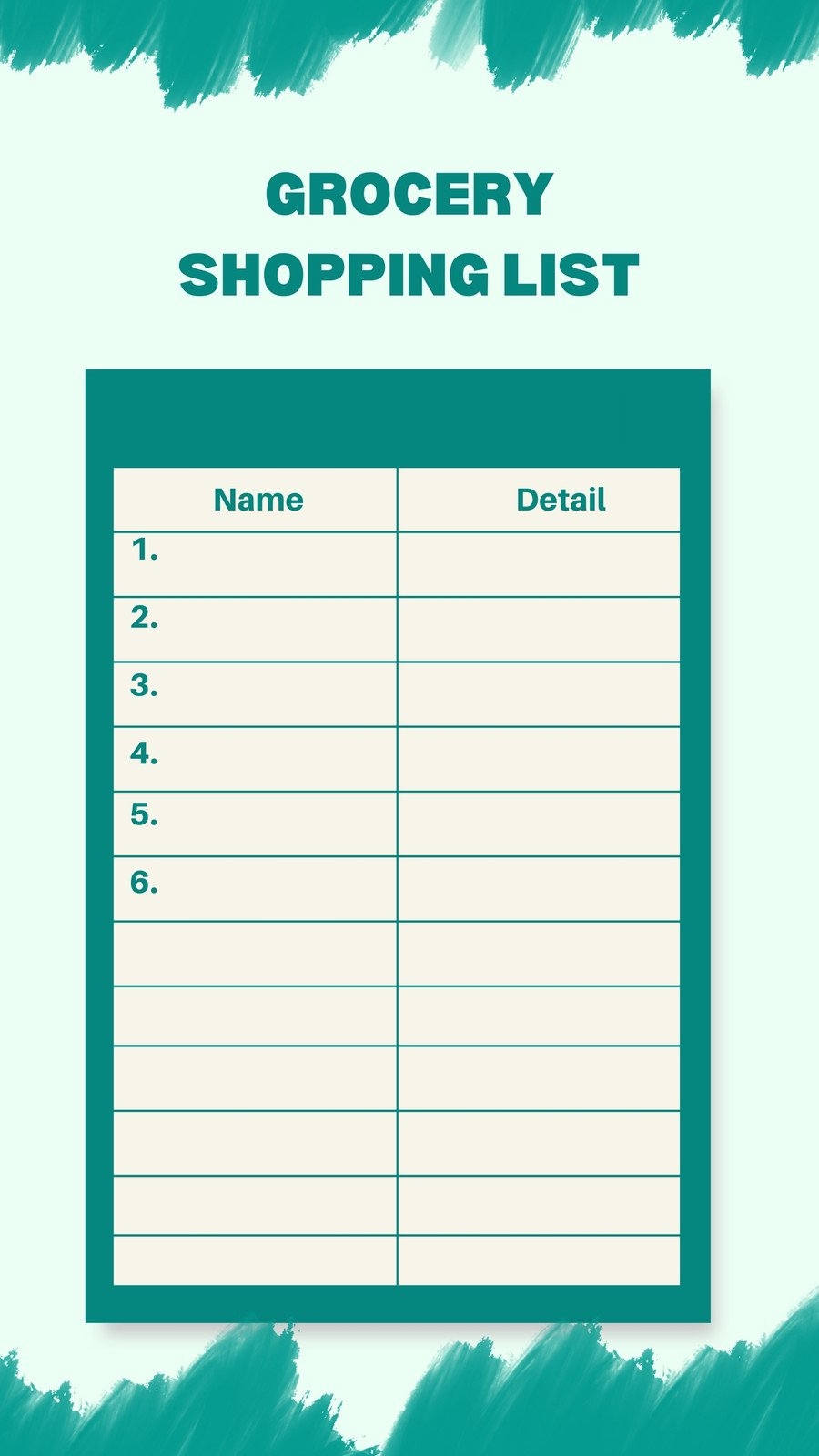Free Printable And Customizable Grocery List Templates Canva