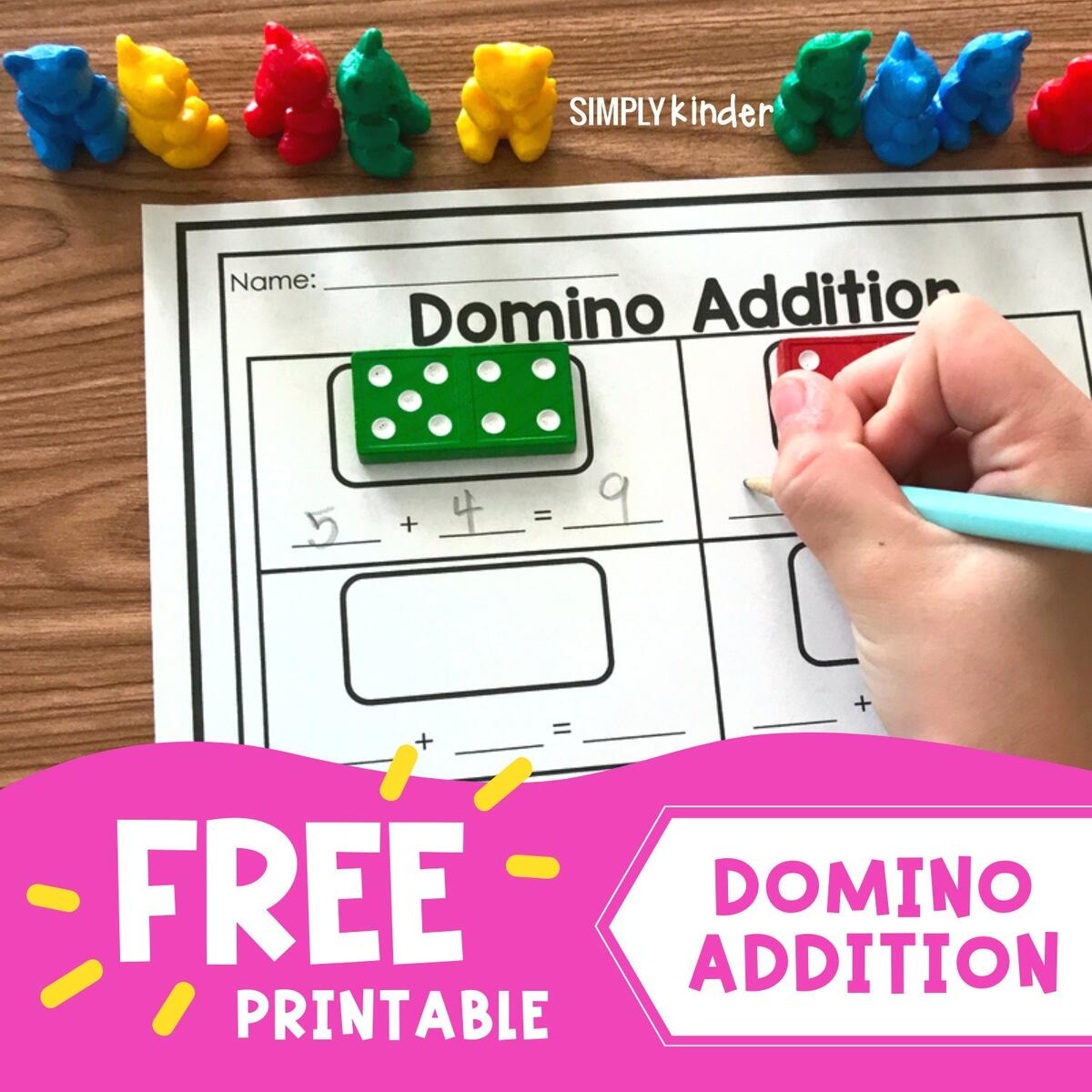 Free Printable Domino Addition Simply Kinder Free Printable Domino Addition Simply Kinder