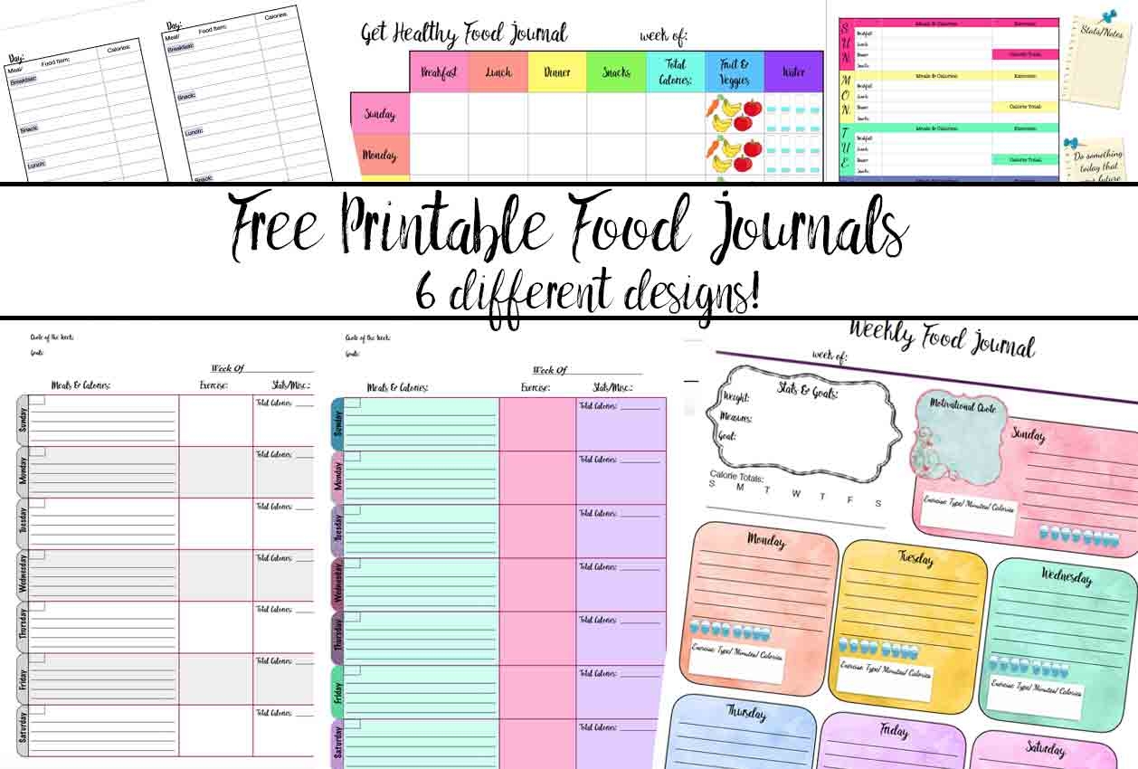 Printable Food Journal And Exercise Log Worksheets Library