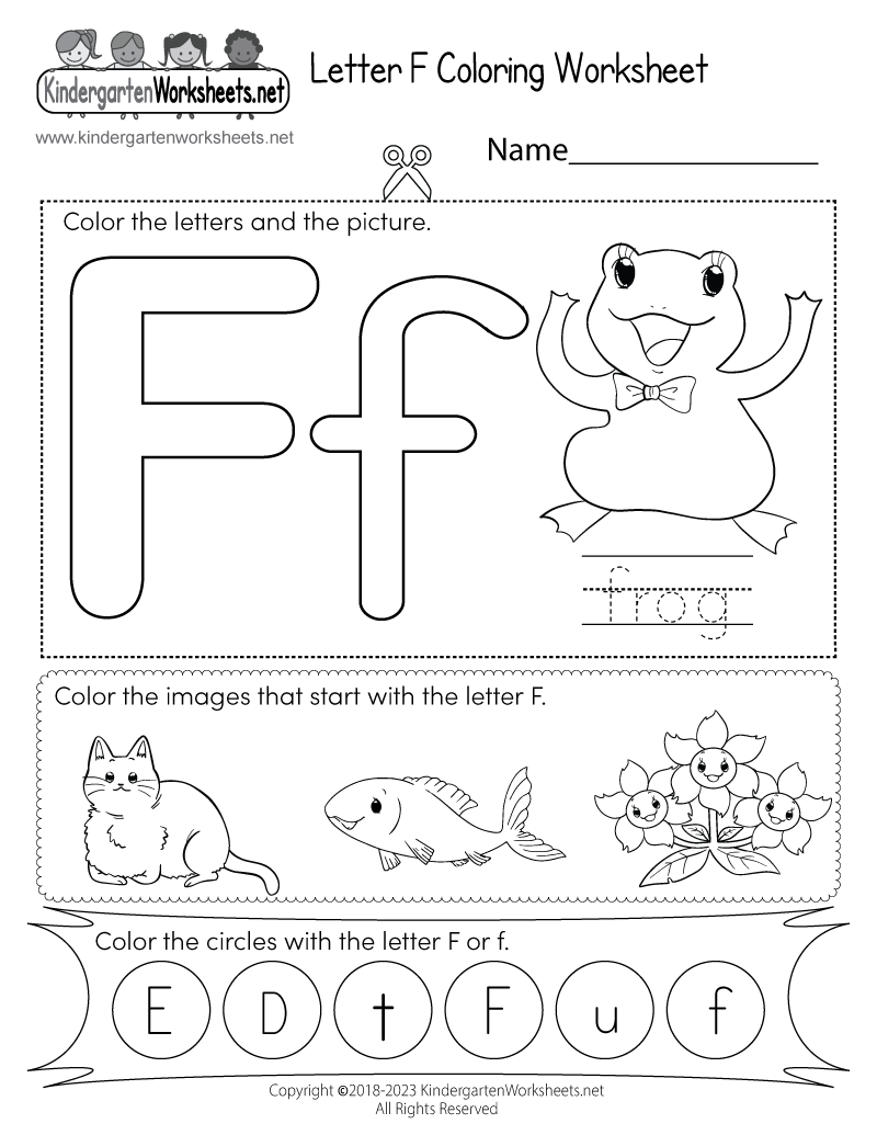 Free Printable Letter F Coloring Worksheet Letter F Sound Worksheets Tree Valley Academy