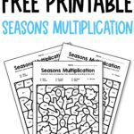 Free Printable Seasons Color By Number Multiplication Worksheets The Keeper Of The Memories