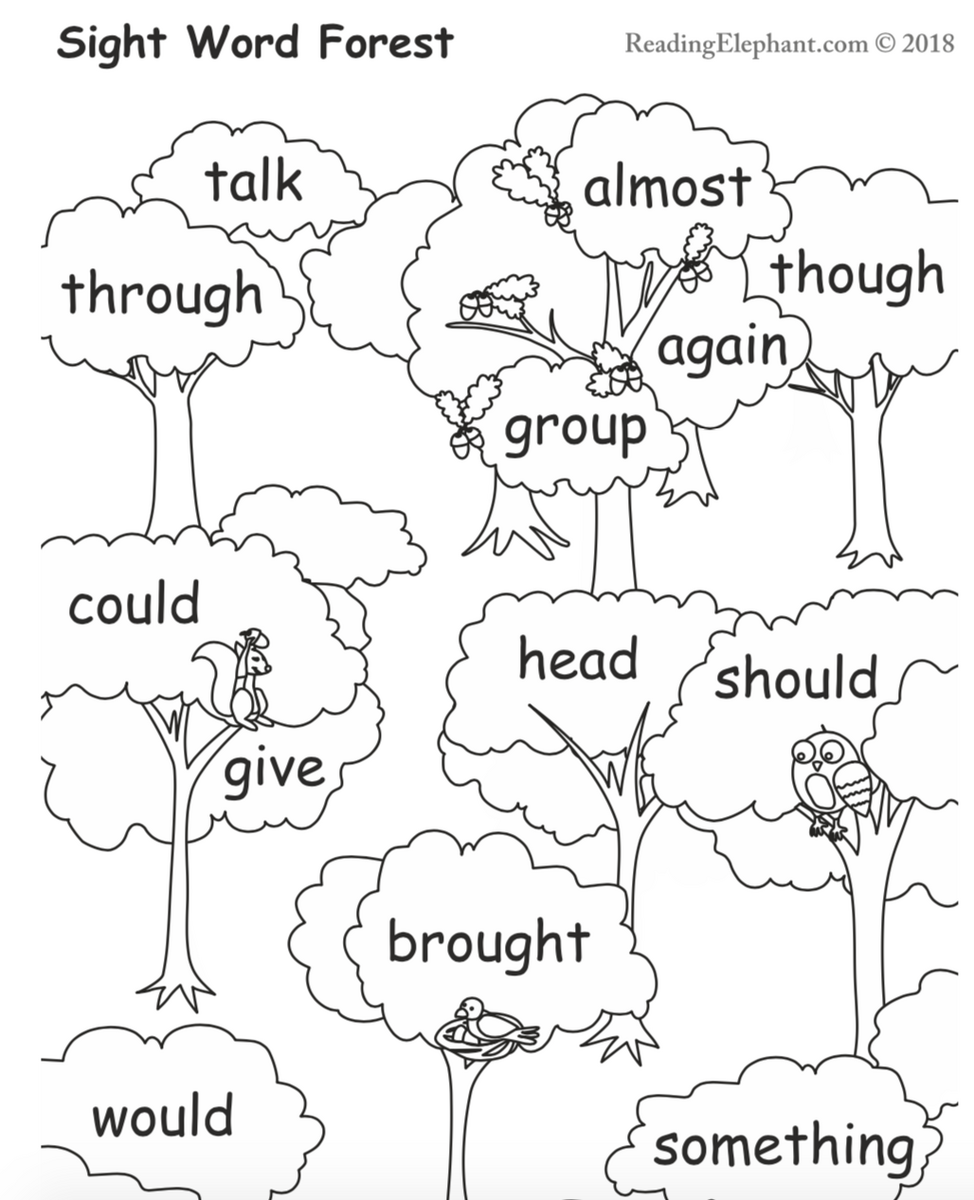 Free Printable Second Grade Sight Word Worksheets