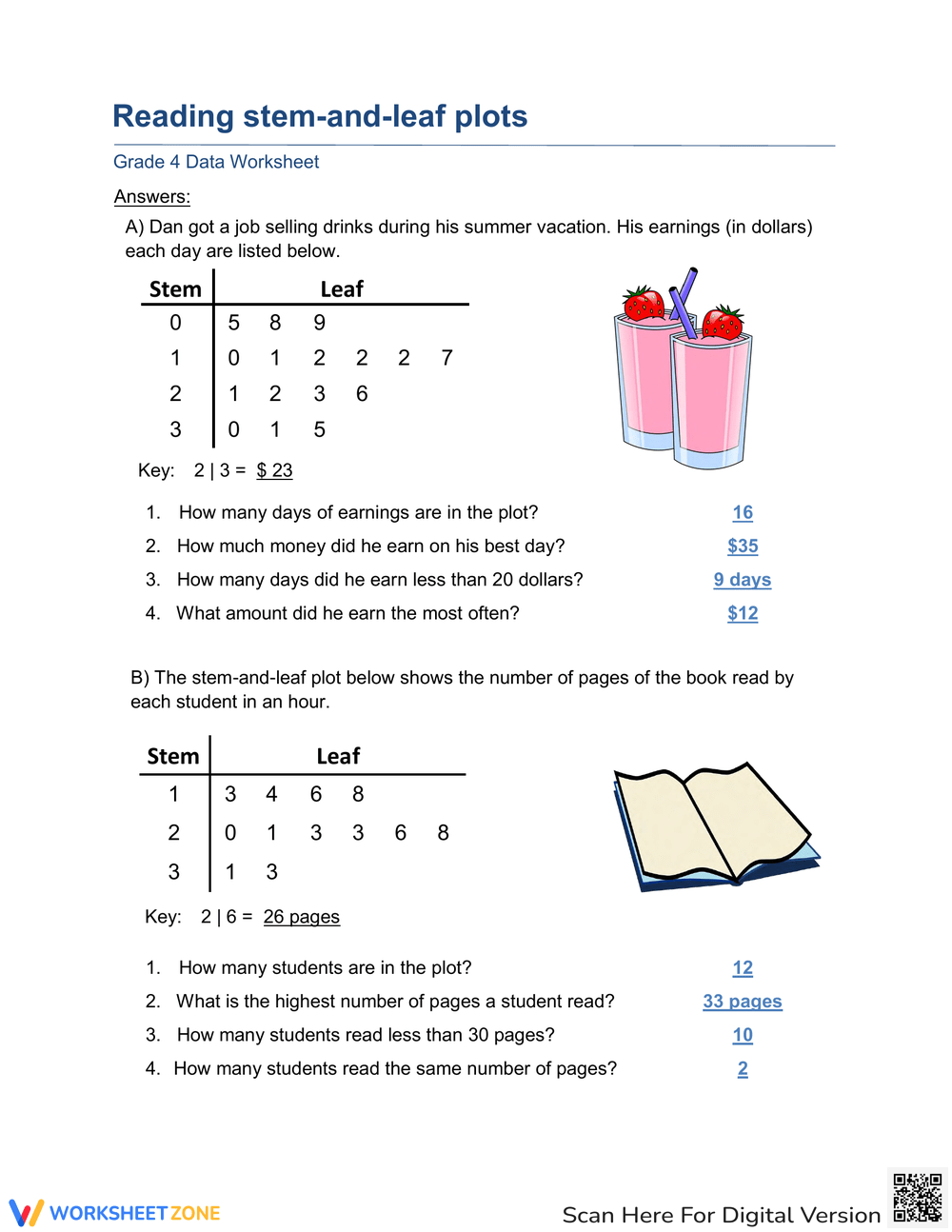 Free Printable Stem And Leaf Plot Worksheets For Teaching Worksheets Library Free Printable Stem And Leaf Plot Worksheets For Teaching Worksheets Library
