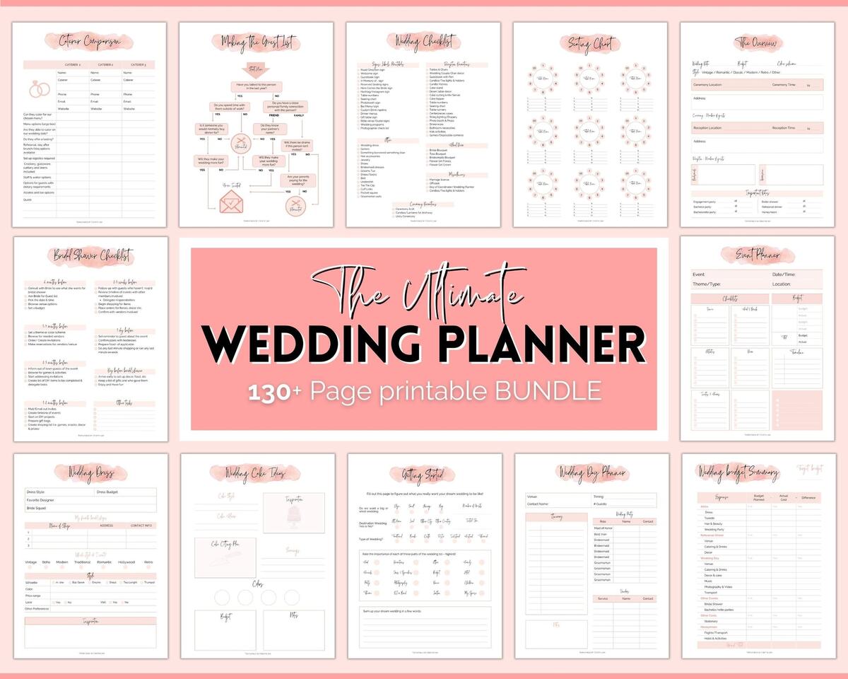 Customize 178 Wedding Checklists Templates Online Canva