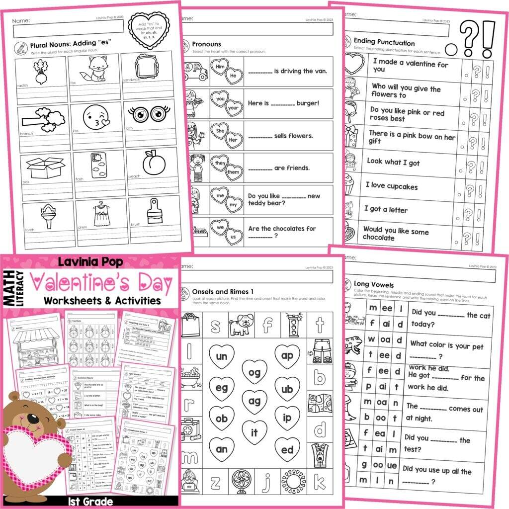 Worksheets PDF Free Printable Valentine Day Worksheets Valentines Crafts