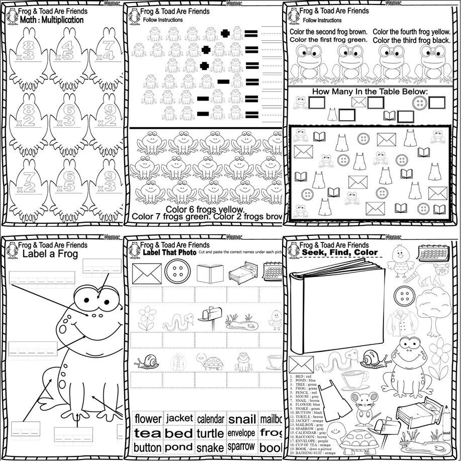 Frog Toad Are Friends Read Aloud Book Study Companion Reading Comprehension Worksheets Made By Teachers