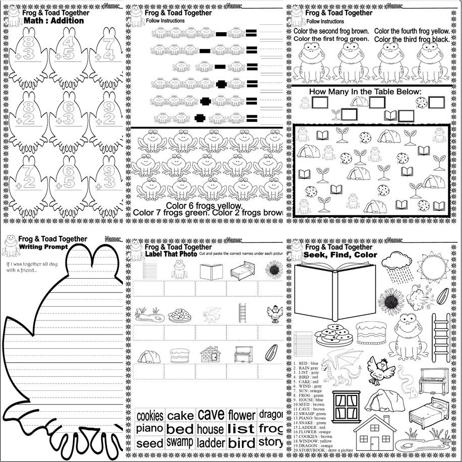 Frog Toad Together Read Aloud Book Study Companion Reading Comprehension Worksheets Classful