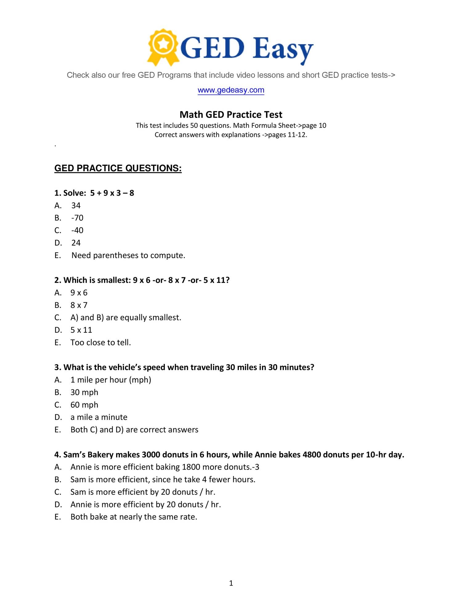 GED Study Guides Resources And Practice Tests Best Ed Lessons Worksheets Library