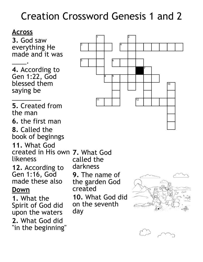 Genesis Worksheet WordMint