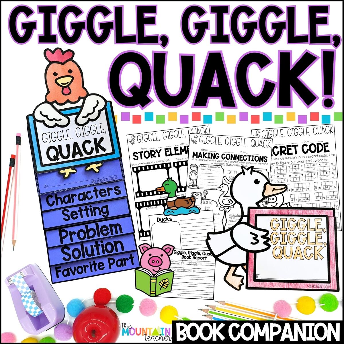 Giggle Giggle Quack Read Aloud Activities With Duck Crafts For Farm Unit The Mountain Teacher Hands On Giggle Giggle Quack Activities For Preschool Kinder